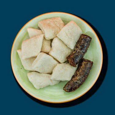 Аварский хинкал с сушеной колбасой