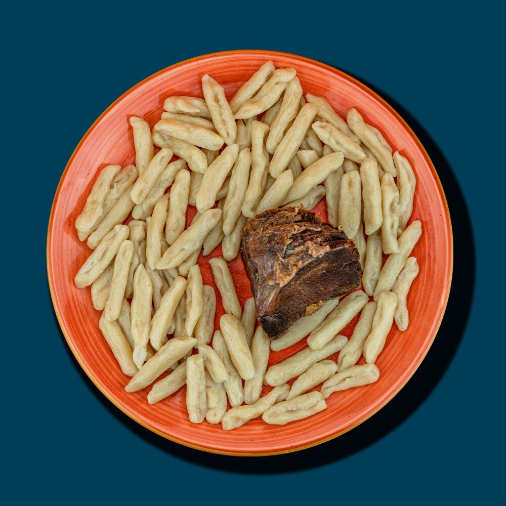 Чеченский хинкал с сушеным мясом