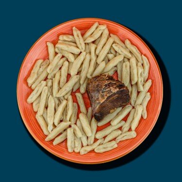 Чеченский хинкал с сушеным мясом