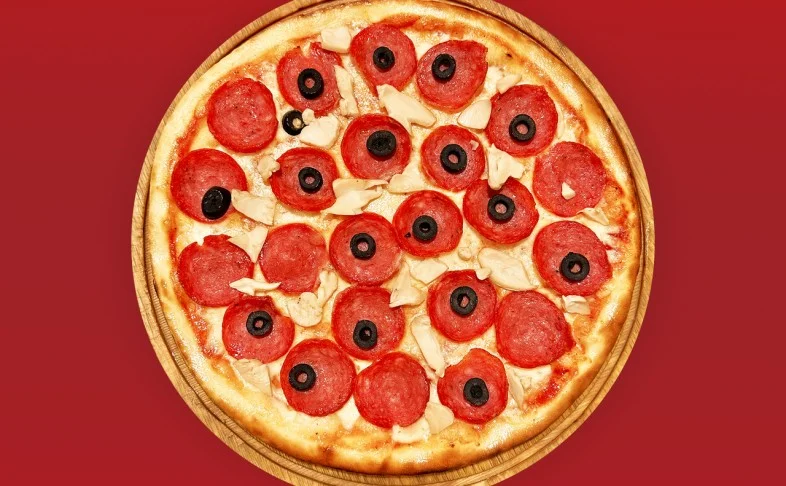 Пицца «Грибная и пеперони»