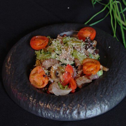 Салат "Тёплый" с телятиной