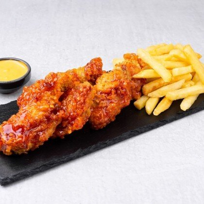 Корейская курочка с картофелем фри