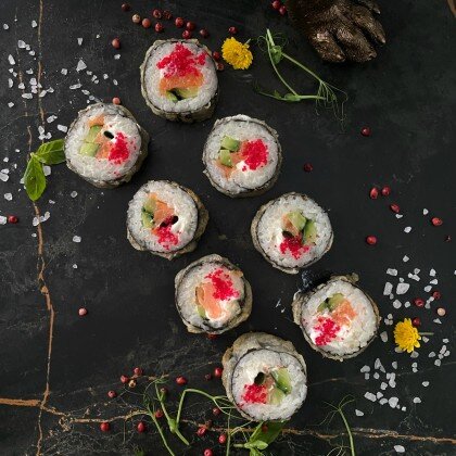 Ролл темпура с лососем