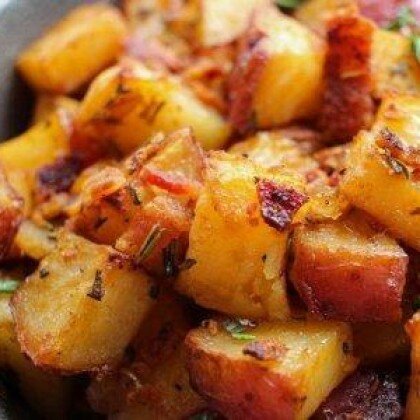 Картофель со шкварками