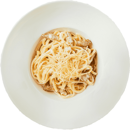 Паста с курицей и грибами