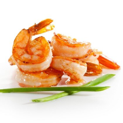 Жареные королевские креветки