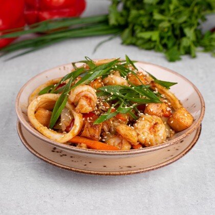 Рис с креветками