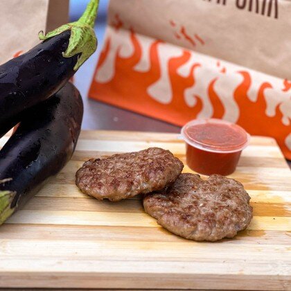 Мясные котлеты с баклажаном (1шт)
