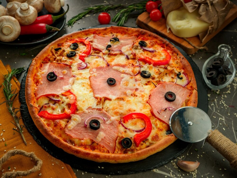 Пицца «Портато» на толстой лепешке