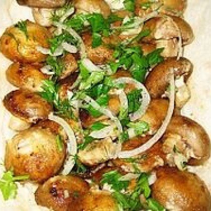 Грибы на мангале