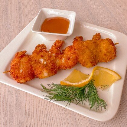 Шашлык из креветок