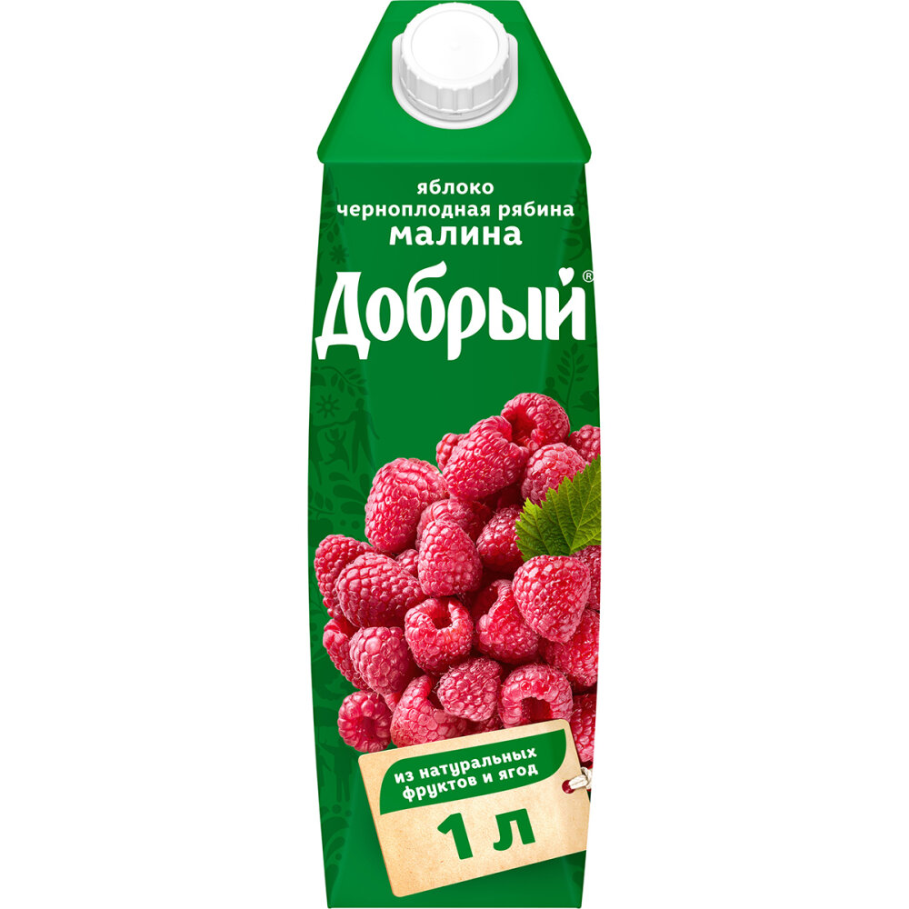 Сок Добрый Яблоко, Черноплодная рябина, Малина