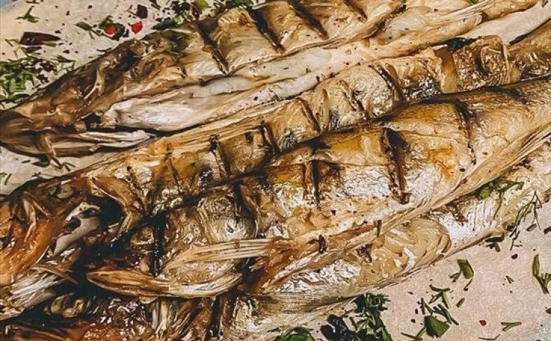 Судачок на мангале