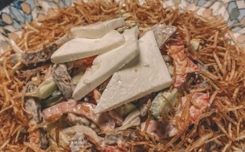 Салат с языком