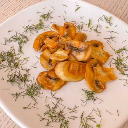 Грибы шампиньоны гриль