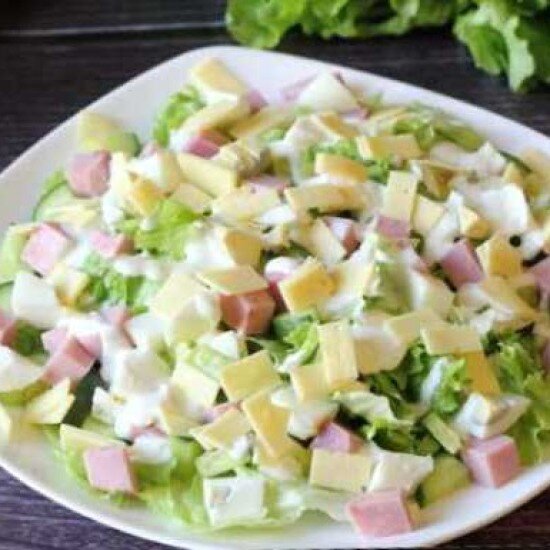 Салат с ветчиной