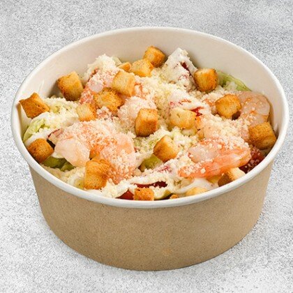 Салат Цезарь с креветкой