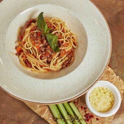 Спагетти Болоньезе из брискет