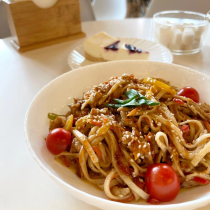 Удон с курицей