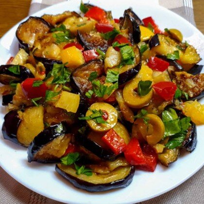 Салат из овощей на углях