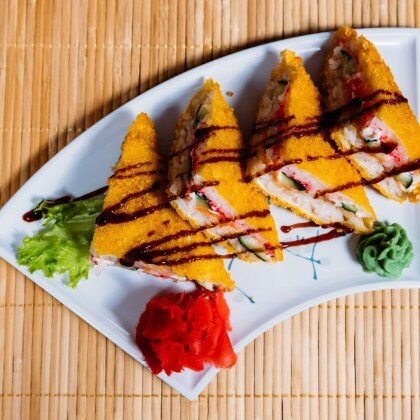 Сэндвич ролл с лососем (теплый)