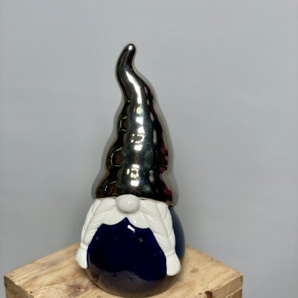 Гномик из керамики (синий)