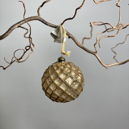 Елочная игрушка шар золотой (макси) Karlsbach