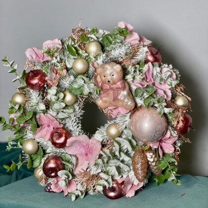 Рождественский венок «Сладкие мечты» (иск.)