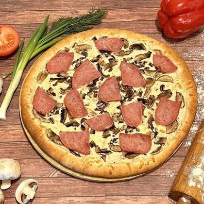 Пицца «Грибная с ветчиной»