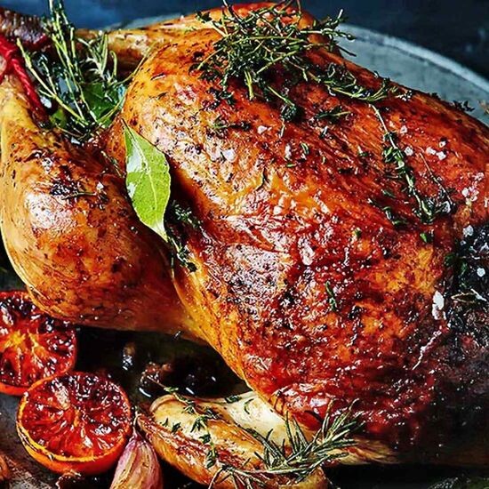 Индейка запеченная до золотистой корочки