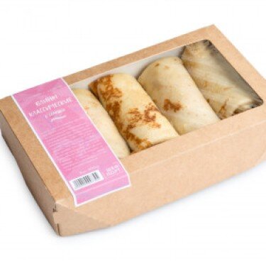 Блины классические лососевые с творогом