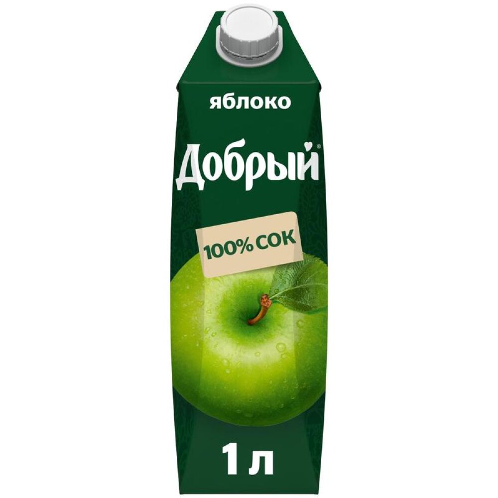 Сок натуральный Яблоко 1л