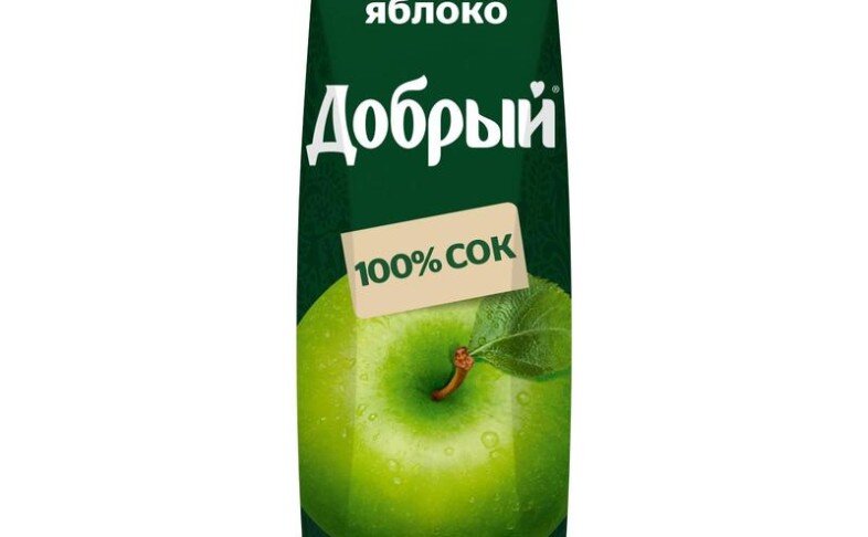 Сок натуральный Яблоко 1л