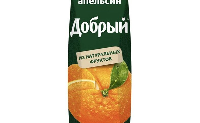 Сок натуральный Апельсин 1л