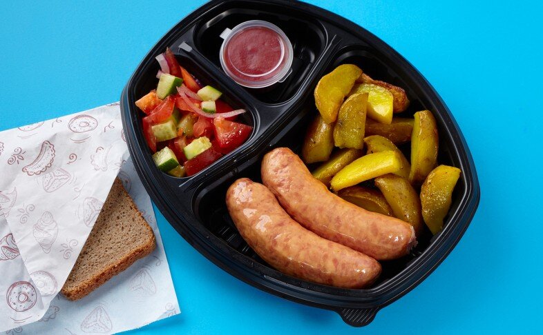 Свиные колбаски с сыром