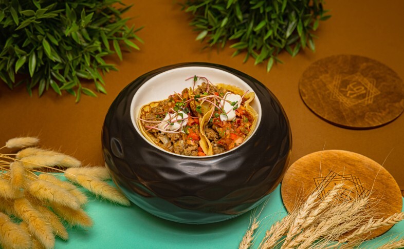 Блинчики с мраморной говядиной