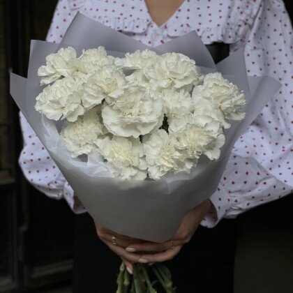 Монобукет «Сливочные гвоздики»