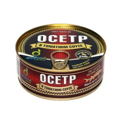 Осетр в томатном соусе 240 гр