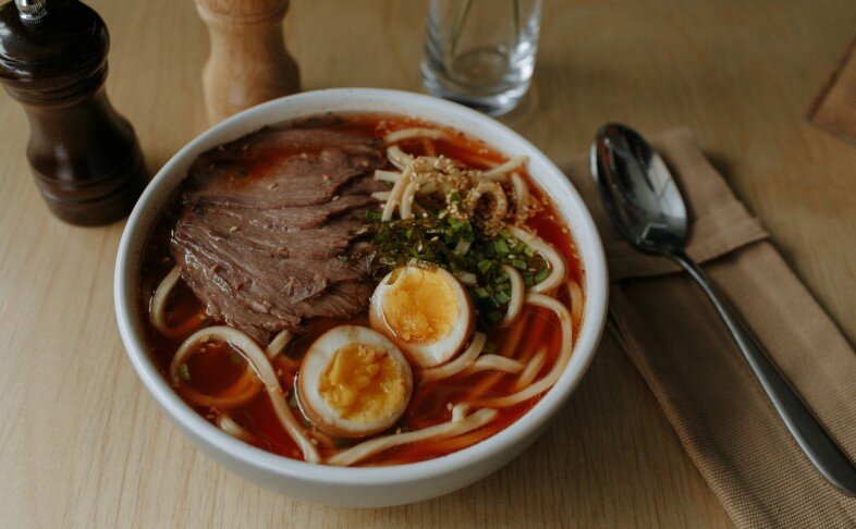 Рамен кимчи с говядиной(острый))