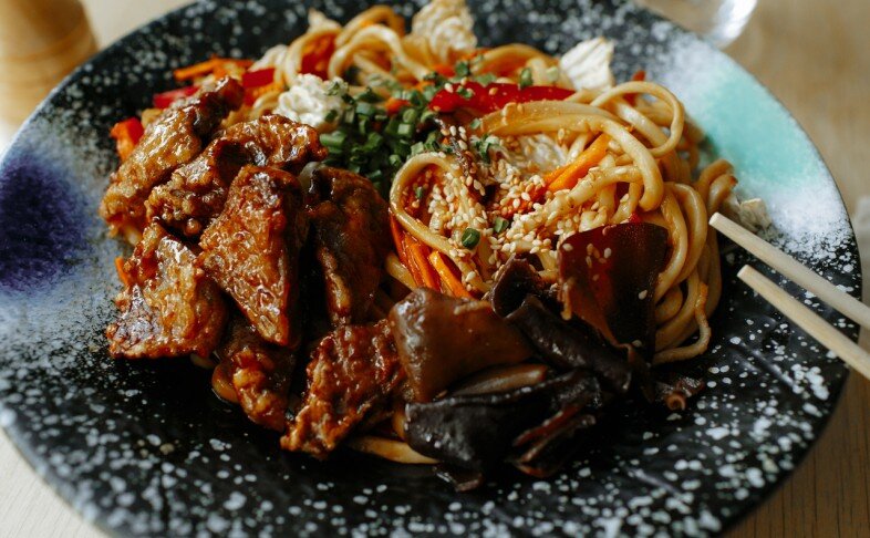 Вок-лапша/рис с говядиной