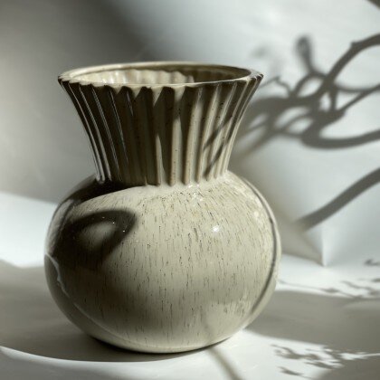 Ваза керамическая жемчужная