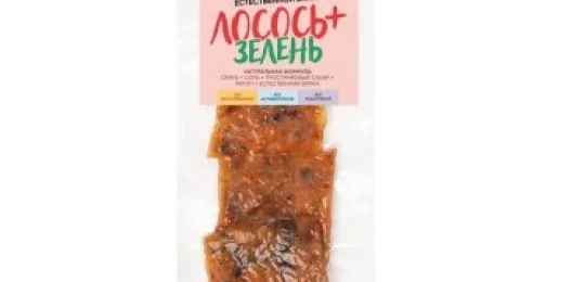 Джерки из лосося копчено-вяленые с зеленью 40 гр