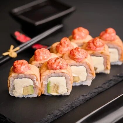 Ролл "Филадельфия" запеченный  премиум | халяль