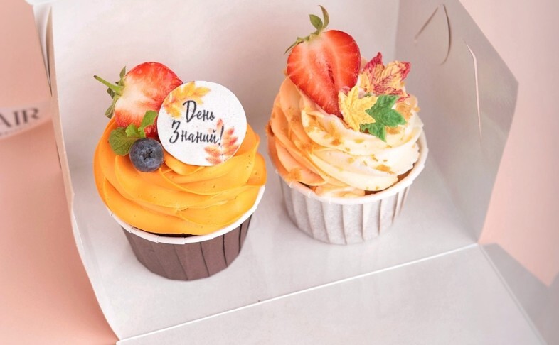 Набор 2 капкейка "С Днем знаний!"