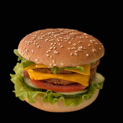 Бургер с куриными котлетами