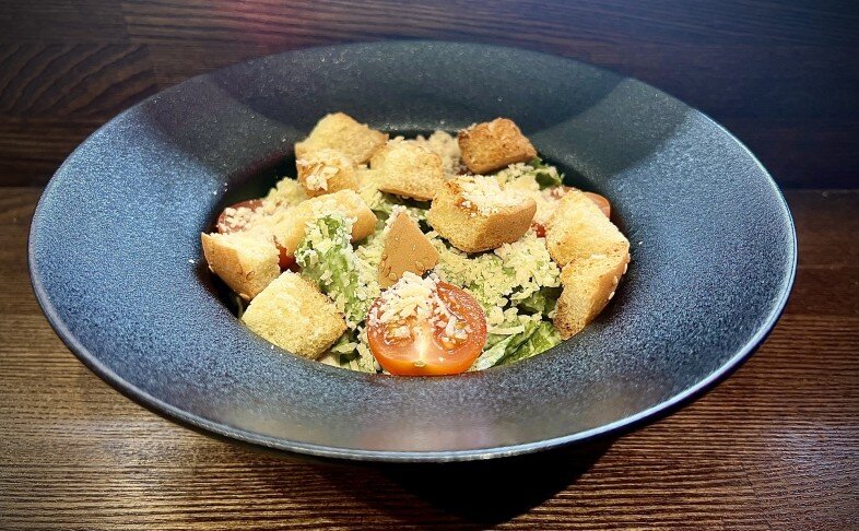 Cалат Цезарь с креветками