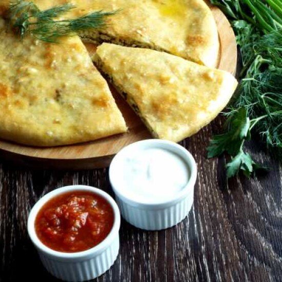 Пирог Осетинский с сыром и зеленью