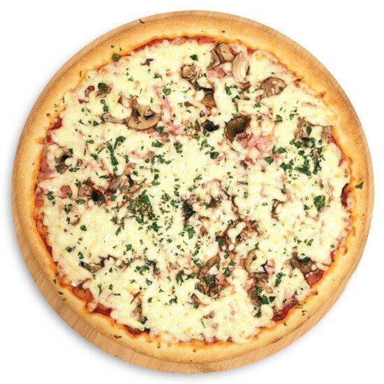 Пицца с ветчиной и грибами