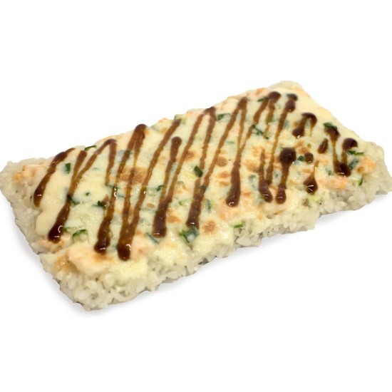 Ролл Суши пицца с лососем и креветкой