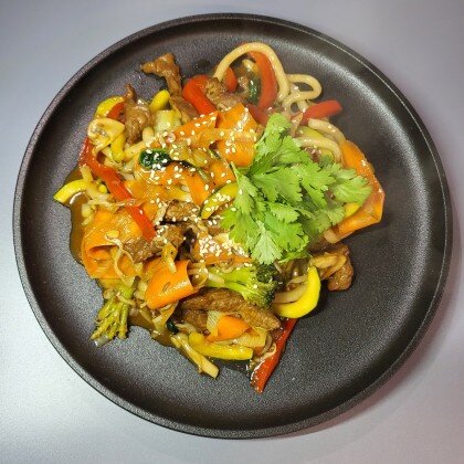 Лапша Хасен (с морепродуктами)